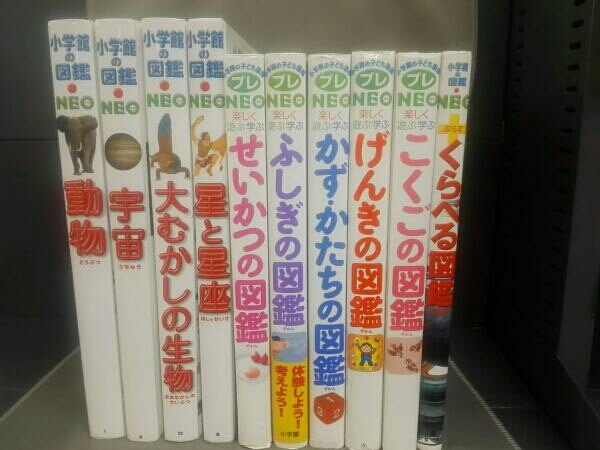 10冊セット 小学館 小学館の図鑑NEO : neo 図鑑 動物 昆虫 魚 恐竜 宇宙 星