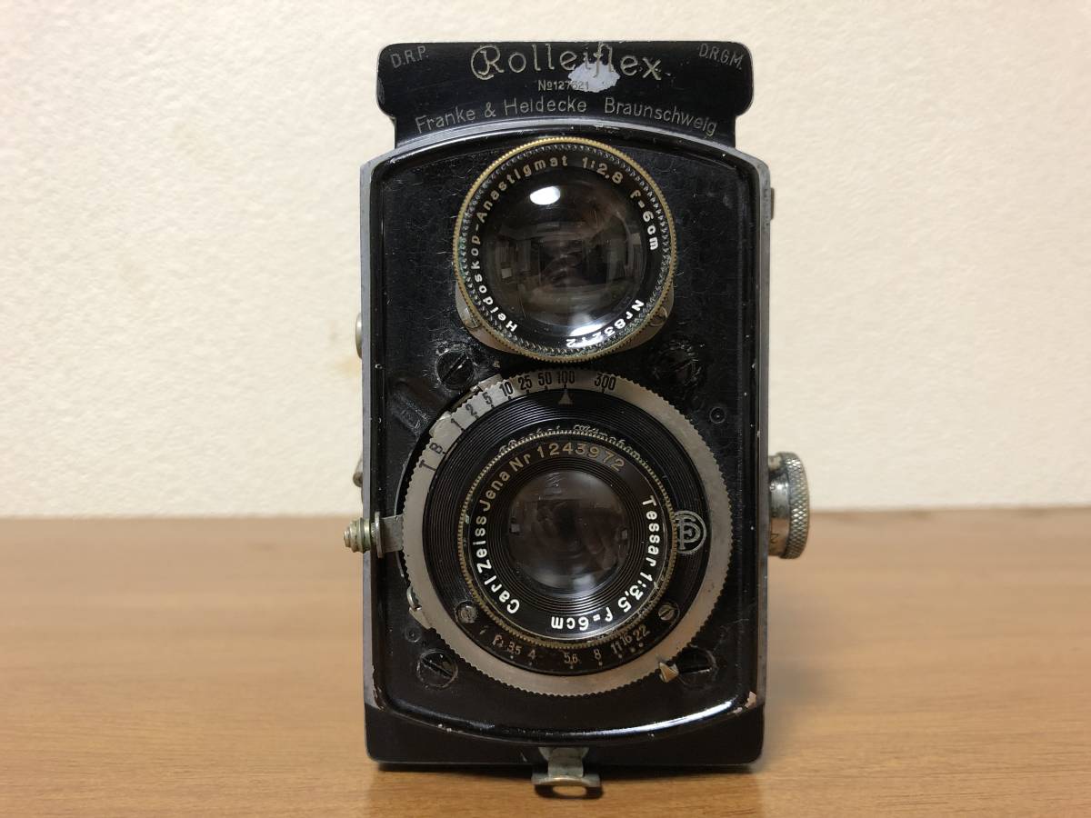 □二眼レフ RolleiFlex 4x4 ベビーローライ グレイベイビー 内部も