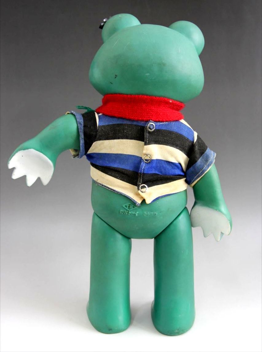 当時物 昭和レトロ ケロヨン 36cm ソフビ 木馬座 T.M 野村トーイ の