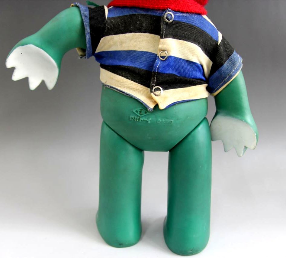 当時物 昭和レトロ ケロヨン 36cm ソフビ 木馬座 T.M 野村トーイ の