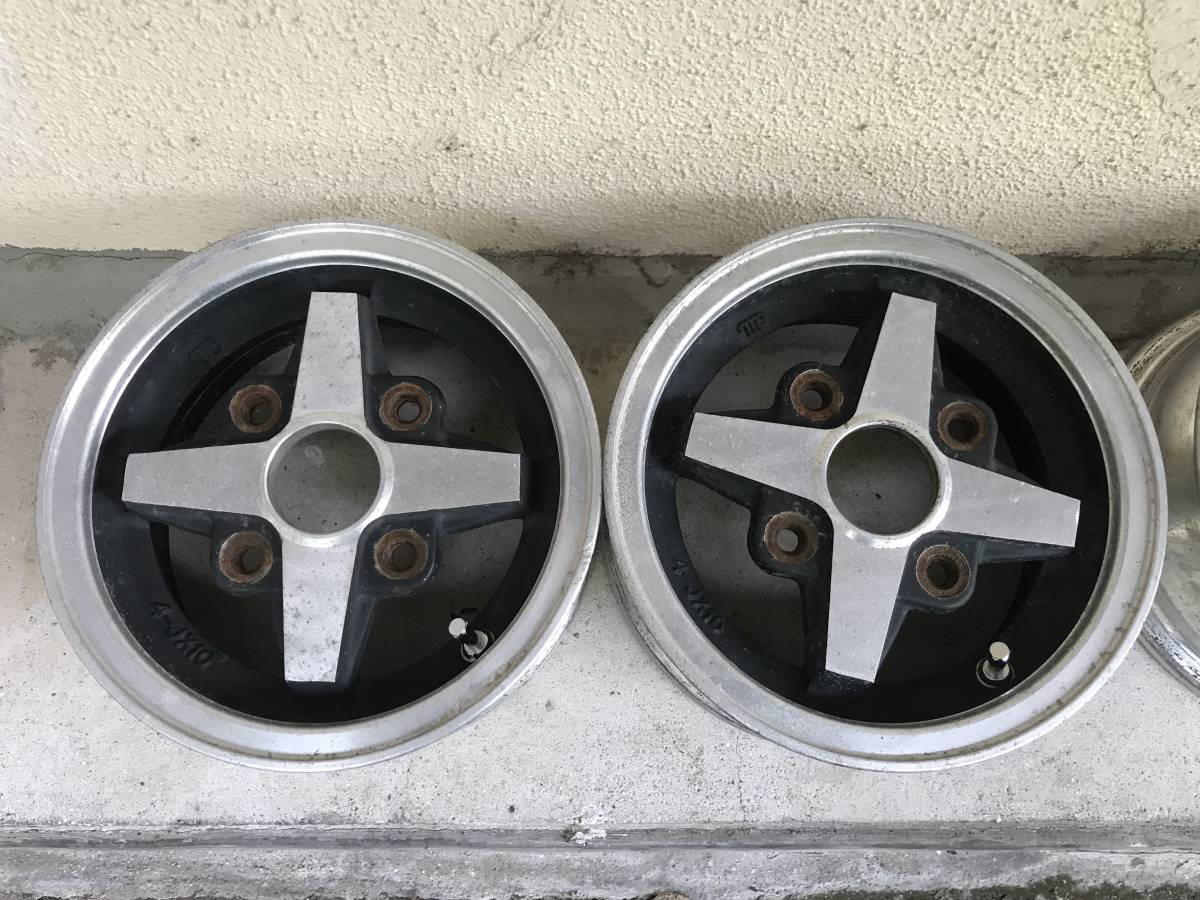 昭和レトロ 旧車 エクイップ equip WORK 10インチ PCD110 4J ベイビー 