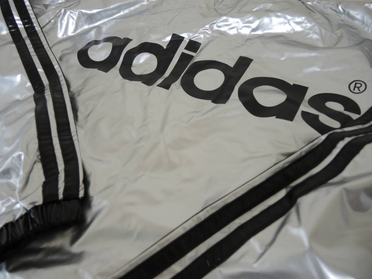 タグ付き アディダス adidas シルバー アルミ ピステ グラコン サウナスーツ 汗出し ジャケット