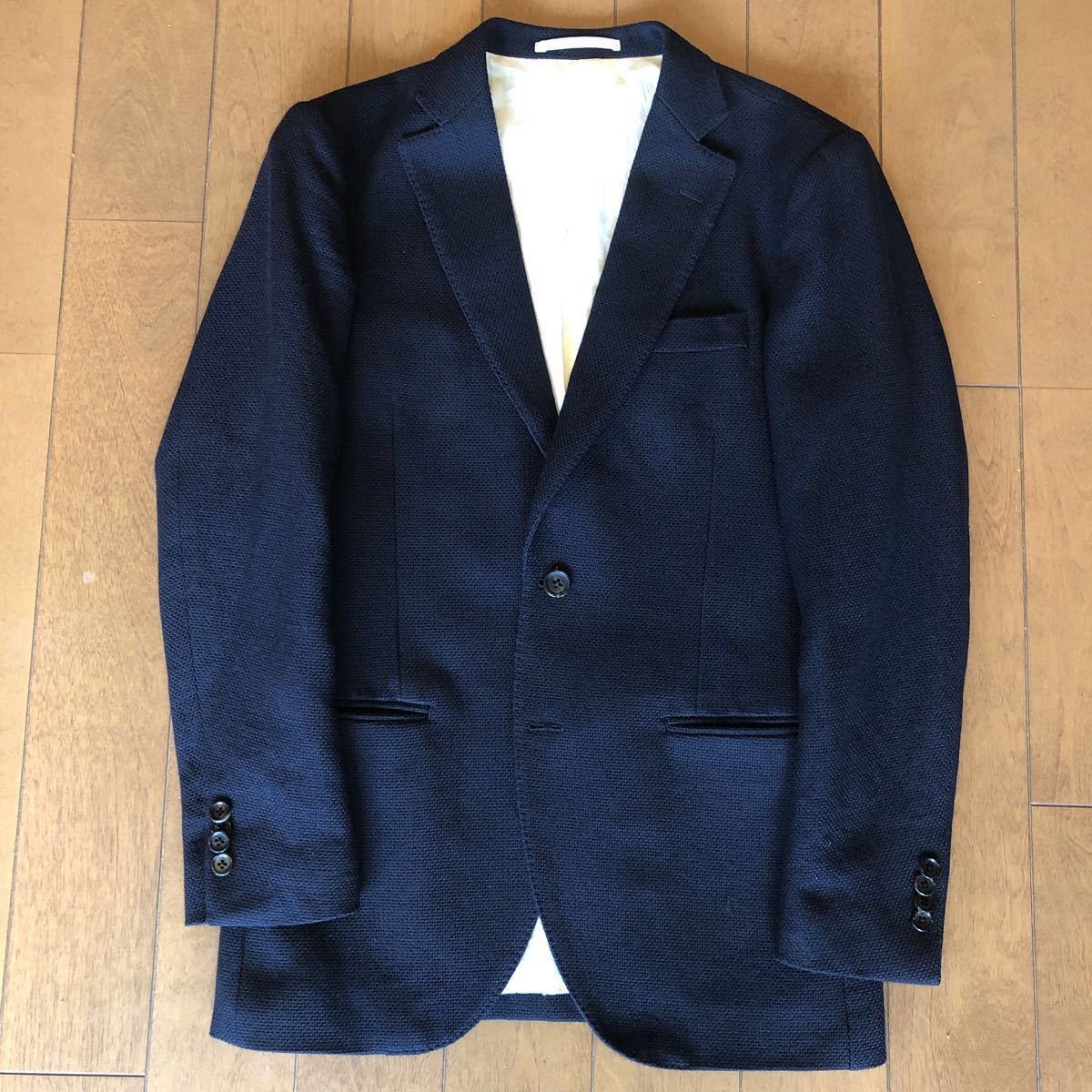 トゥモローランド ネイビー ホップサック ジャケット カシミヤ 44 ボリオリ