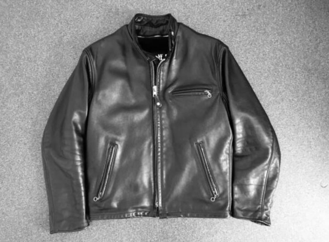 Schott 641 ボアライナー付きシングルレザーライダース サイズ40 黒
