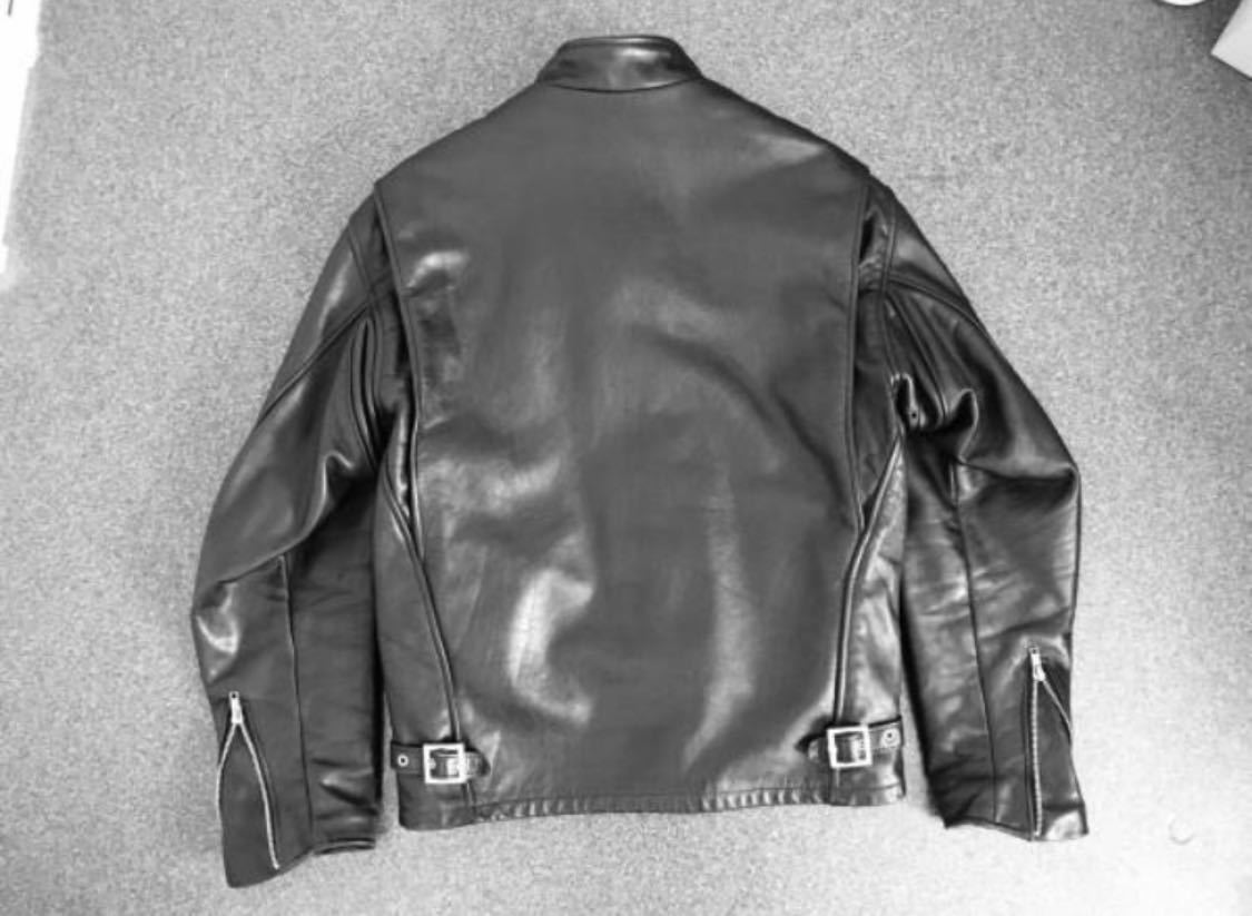 Schott 641 ボアライナー付きシングルレザーライダース サイズ40 黒