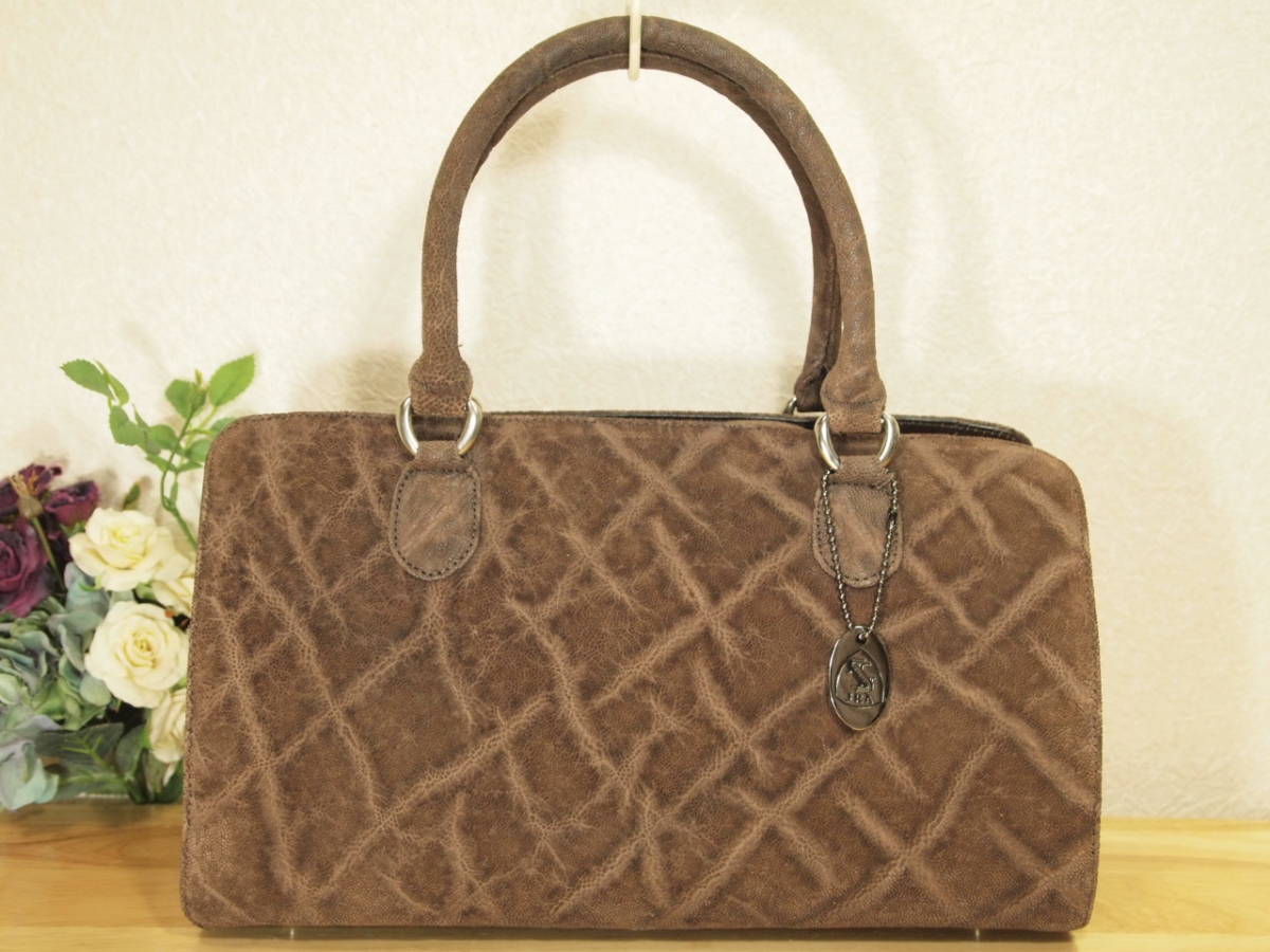 美品 JRAタグ付き 希少革 本物 エレファントレザー 総革 高級