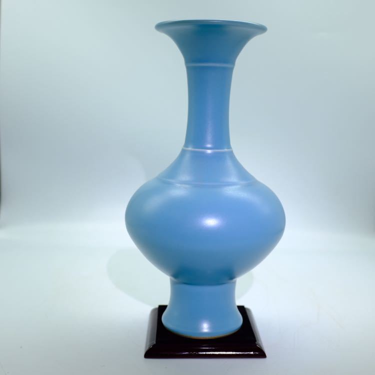 年末セール 【大清雍正年製】銘 清時代 唐物 中国古玩 鶴首瓶 中国清時代 唐物 花瓶 中国美術 陶瓷器