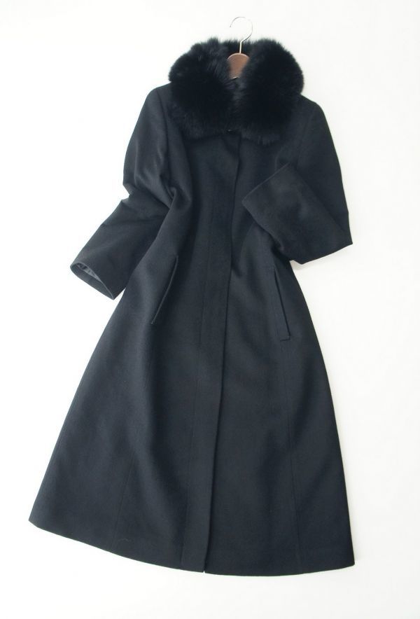 B3225【襟：フォックス/FOX】シルセフィア Silsefia*総カシミヤ*ステン 