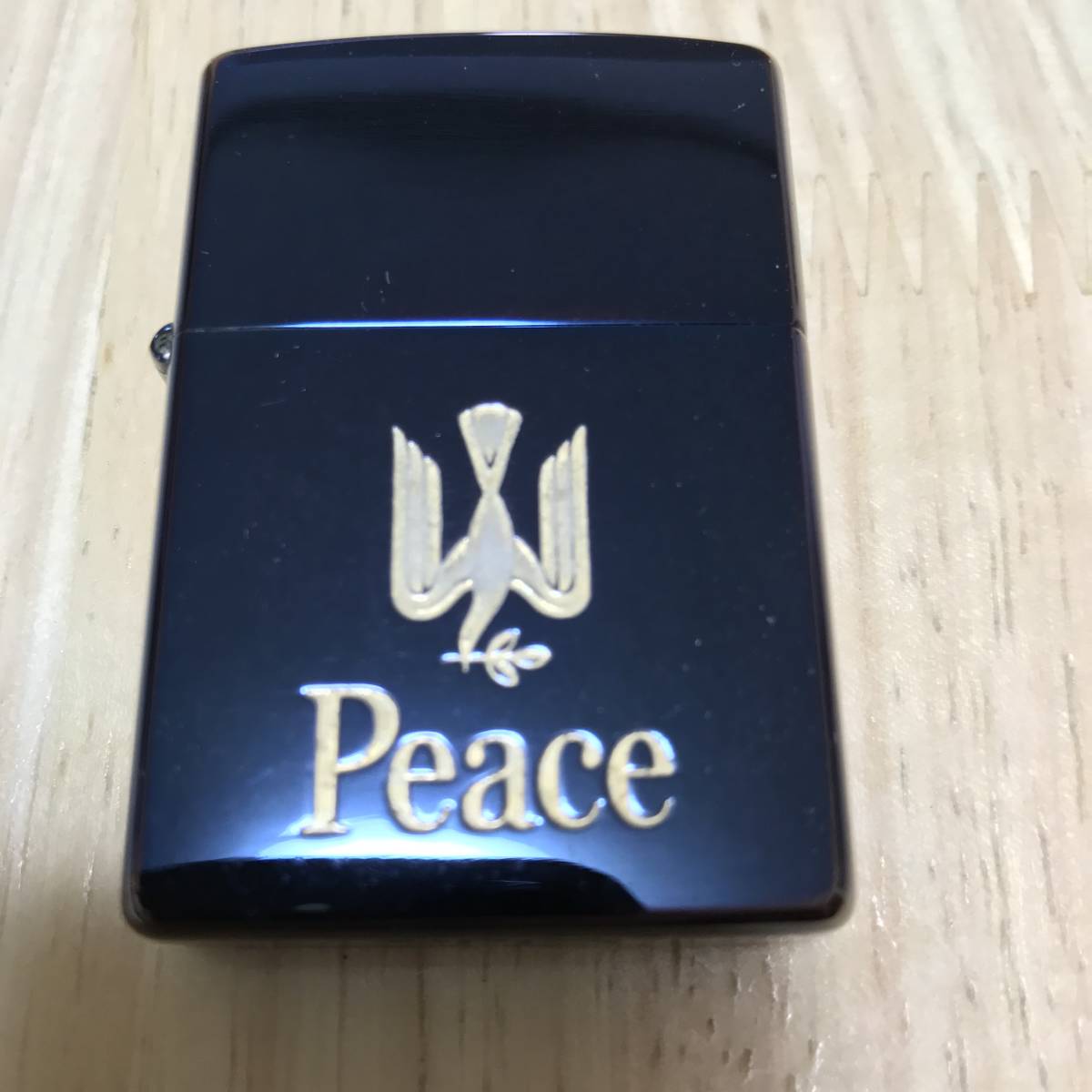 ザ・ピース・デザイン ZIPPOオイルライター ブルーチタン 非売品 ピースオリジナルデザイン MADE IN USA