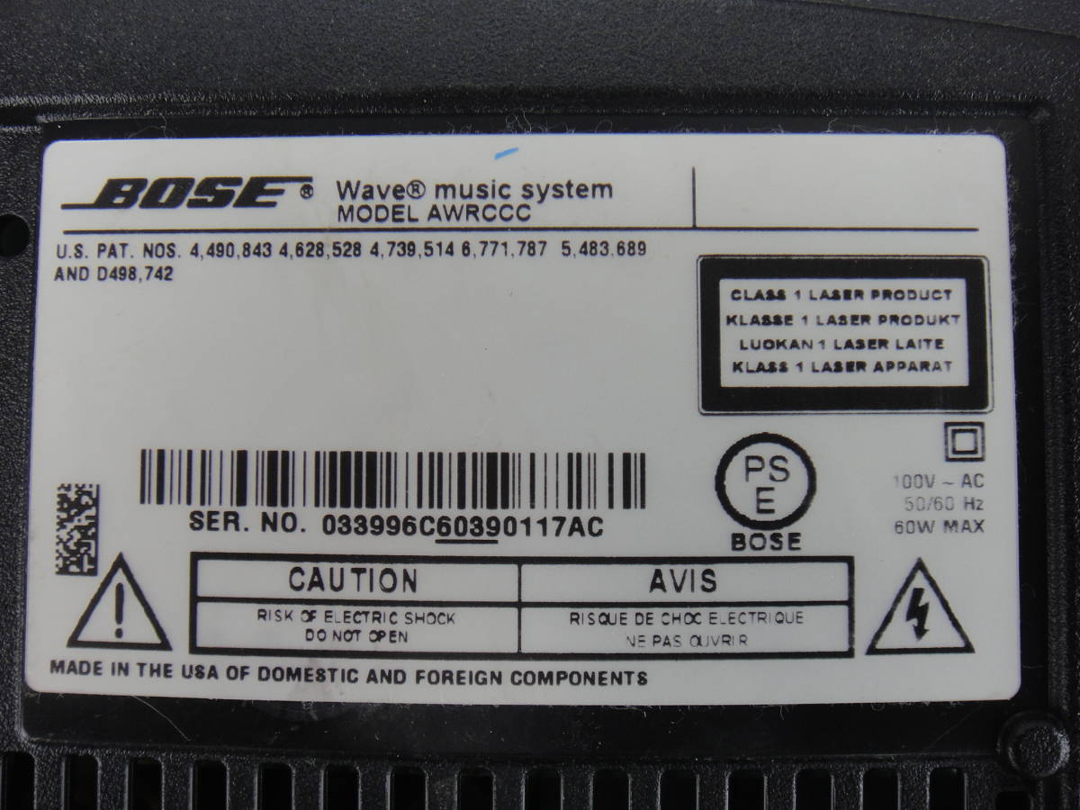 BOSE musicsystem CD AWRCCC ジャンク 最新作，100%新品 【公式通販】