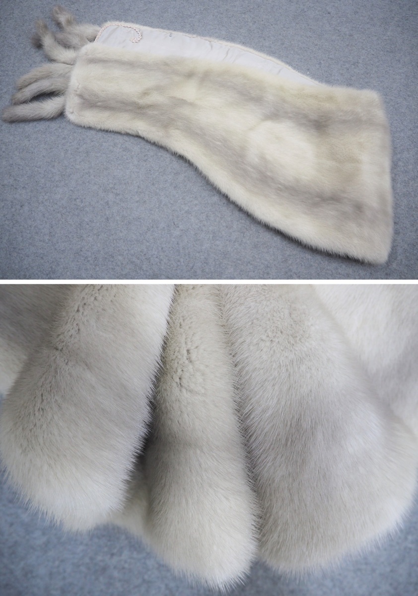 美品【 SAGA MINK/肉厚 】高級毛皮 サファイヤミンク ショール
