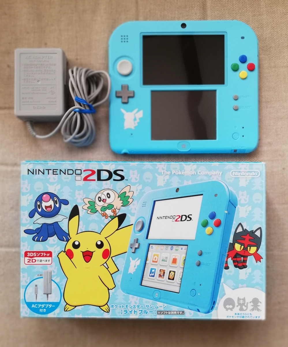 中古 ニンテンドー2DS 本体 ポケットモンスター サン・ムーン ライト