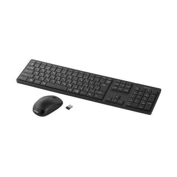 無線 バッファロー 2.4GHz BSKBW100SBK ブラック キーボード&静音マウスセット iBUFFALO _2