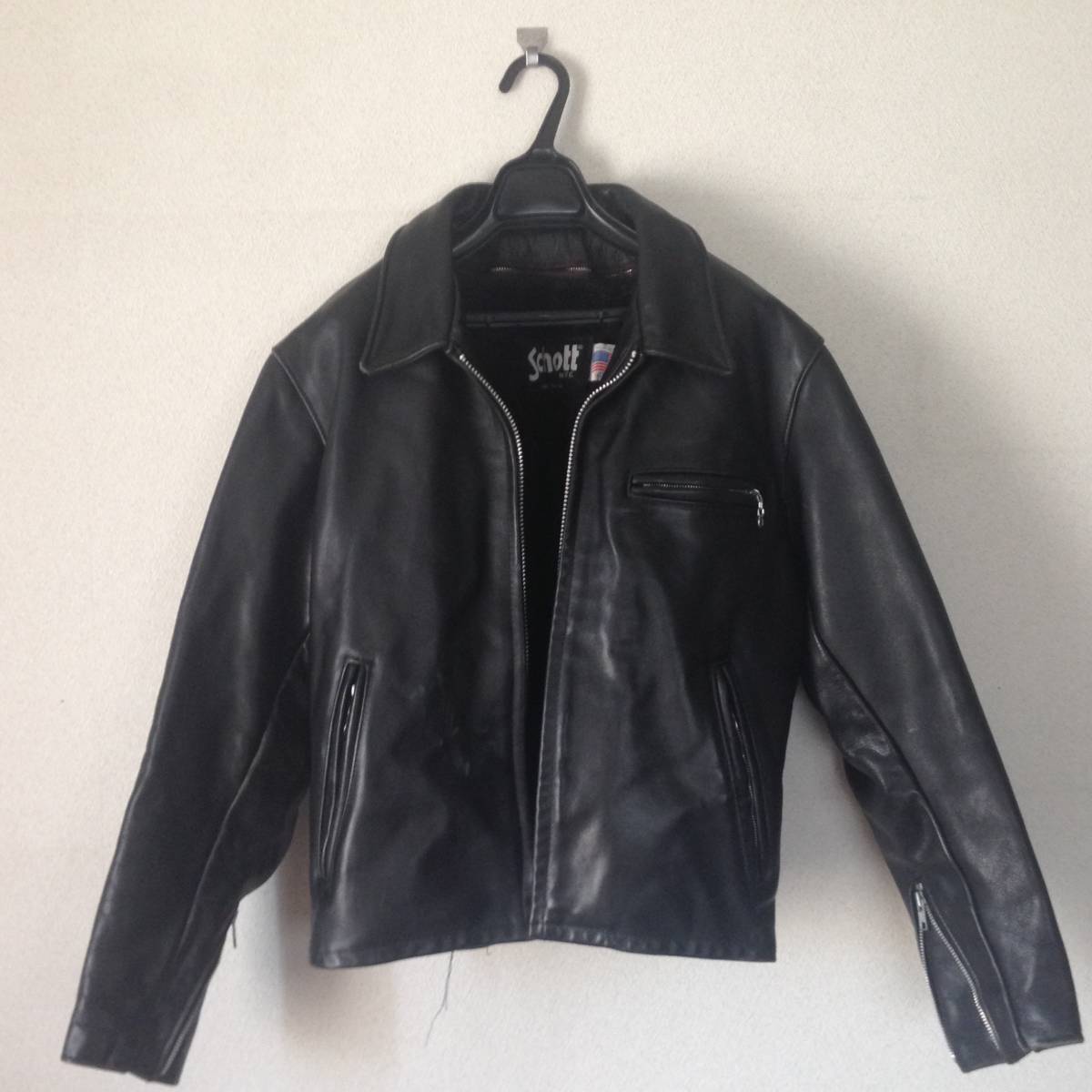 Schott NYC シングル ライダース 革ジャン 40 Made in U.S.A ショット