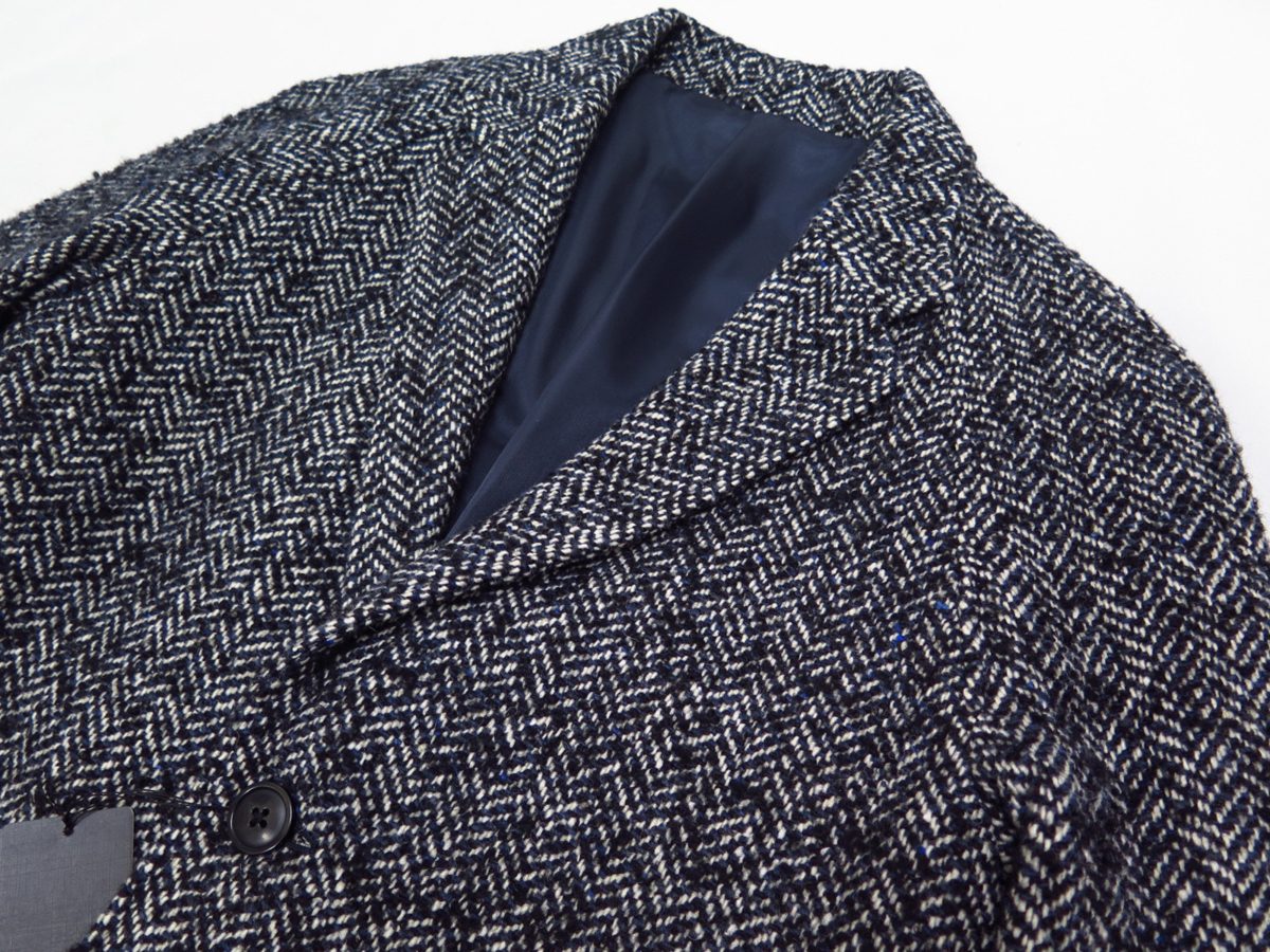 5633●コムサイズム COMME CA ISM●新品　WW02　ネップツィードチェスターコート　ネイビー/M　定価31320円 COMME CA ISM - PAL