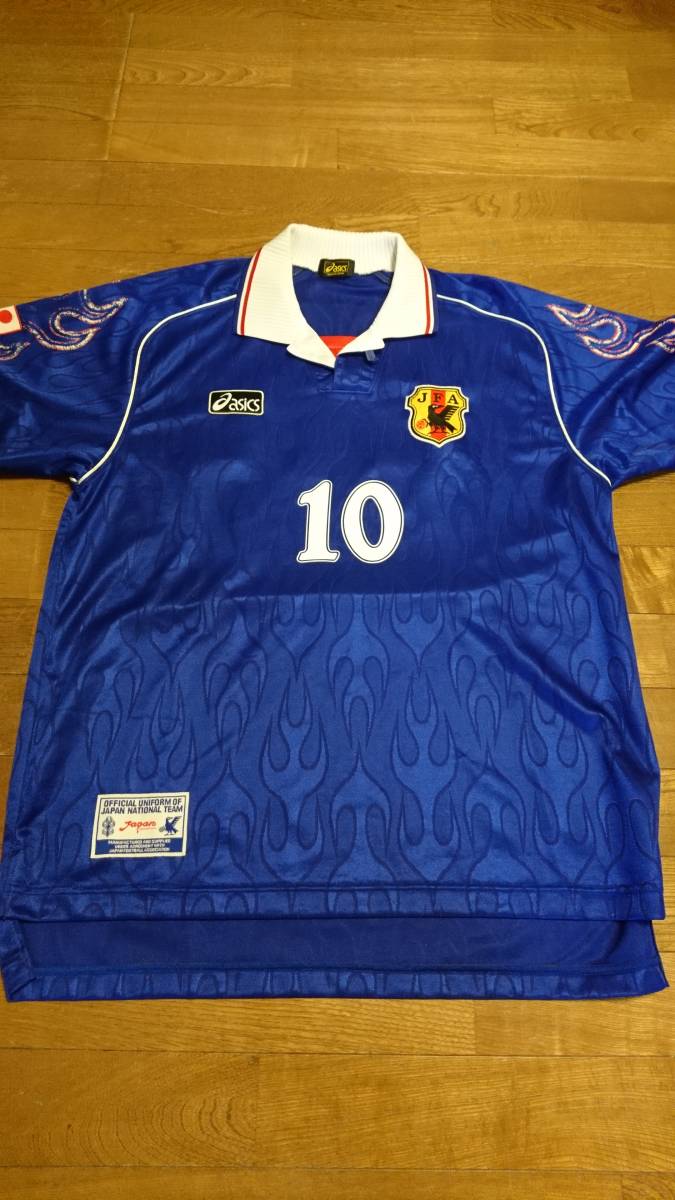 正規品】1998年 サッカー日本代表 名波浩 ユニフォーム 炎 モデル