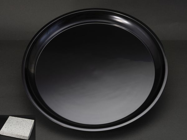茶道具 大円盆 圓能斎好 紙箱 ほぼ未使用 丸盆 木製黒真塗 - メルカリ