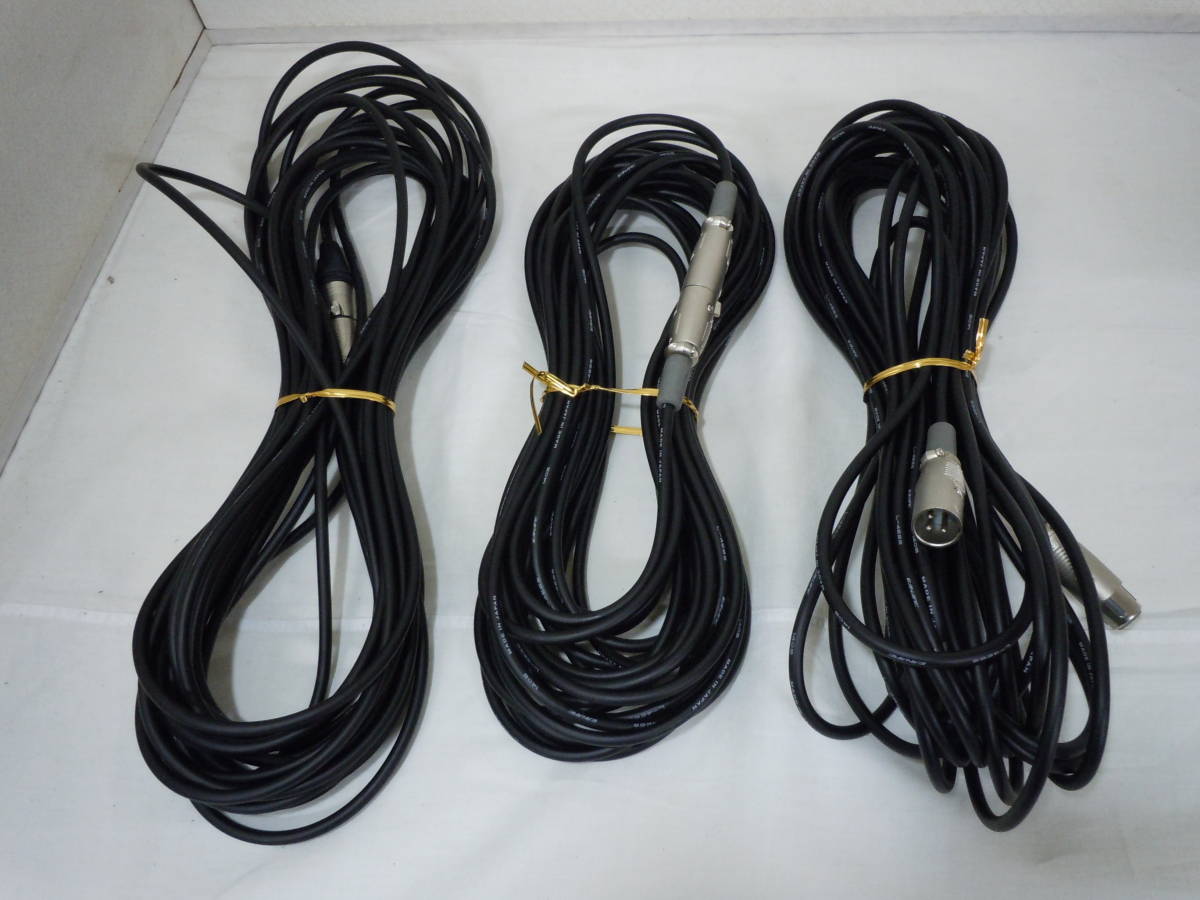 ★CANARE　ケーブル　L-4E6S　XLRケーブル　15m×3本　カナレ　黒