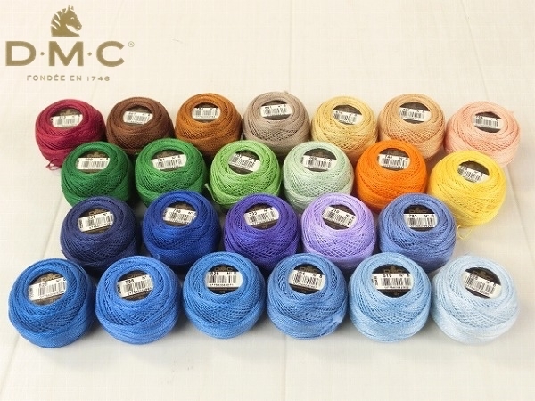 赤字超特価，新品 TN2043s 24点セット DMC 刺繍糸 パールコットン 10g 8番 綿100％ 24色セット 80m 825 他 大量 手芸 刺しゅう 総額￥6720(刺繍糸)｜売買されたオークション情報、yahooの商品情報をアーカイブ公開 - オー 刺繍糸