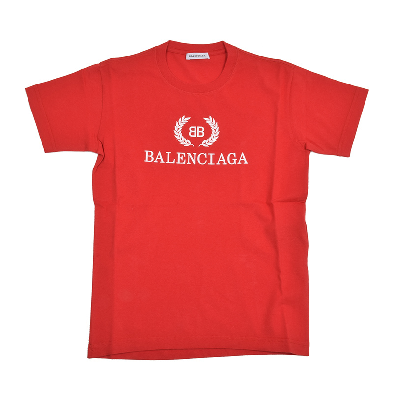 BALENCIAGA バレンシアガ レディース レッド半袖Tシャツ イタリア正規