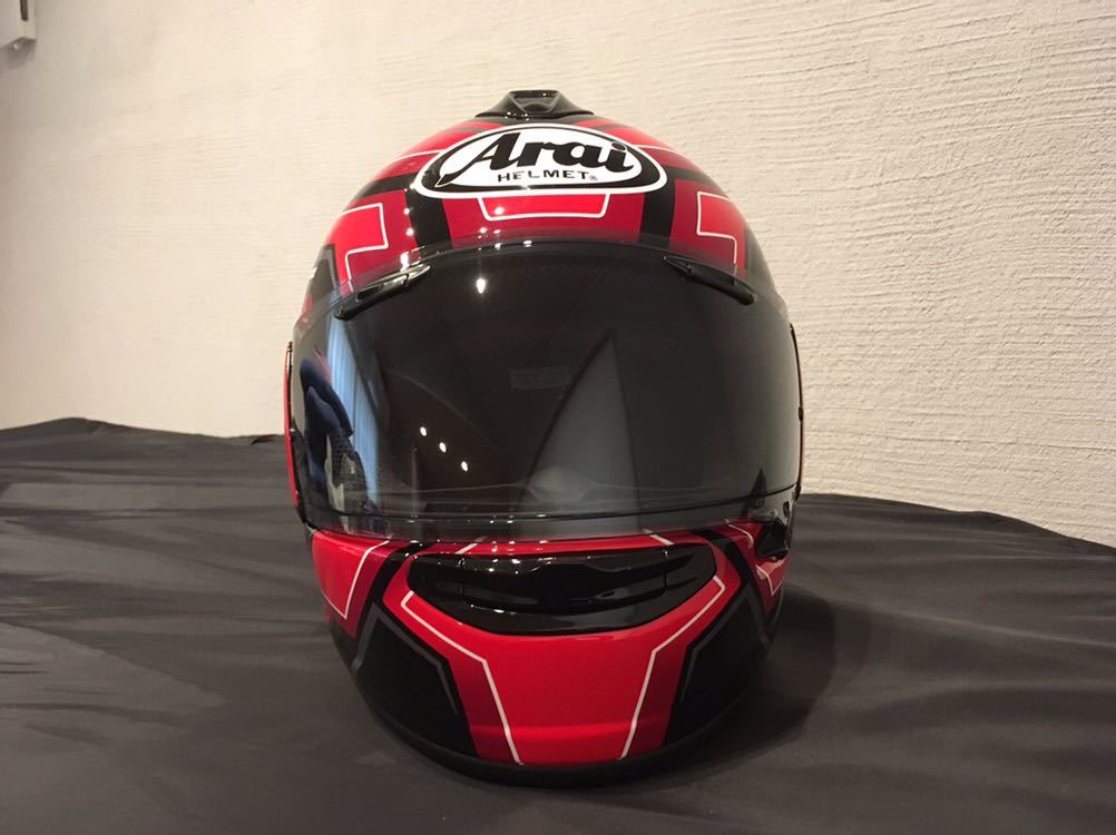 【美品】【使用頻度少】Arai アライ ヘルメット VECTOR-X PLACE 赤 Lサイズ