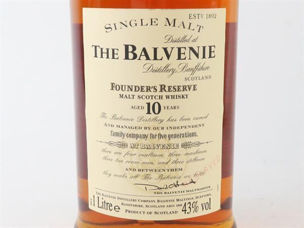 【未開栓】バルヴェニー ファウンダーズリザーブ 10年 1000mL 1円～ バルヴェニー ファウンダーズ リザーブ 10年 1000ml 43% THE