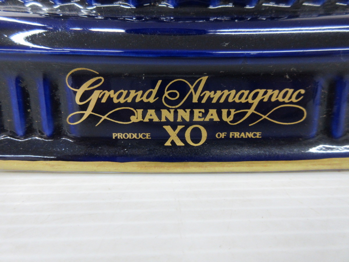 古酒 ジャノー/JANNEAU XO グランドアルマニャック イーグル 青 陶器