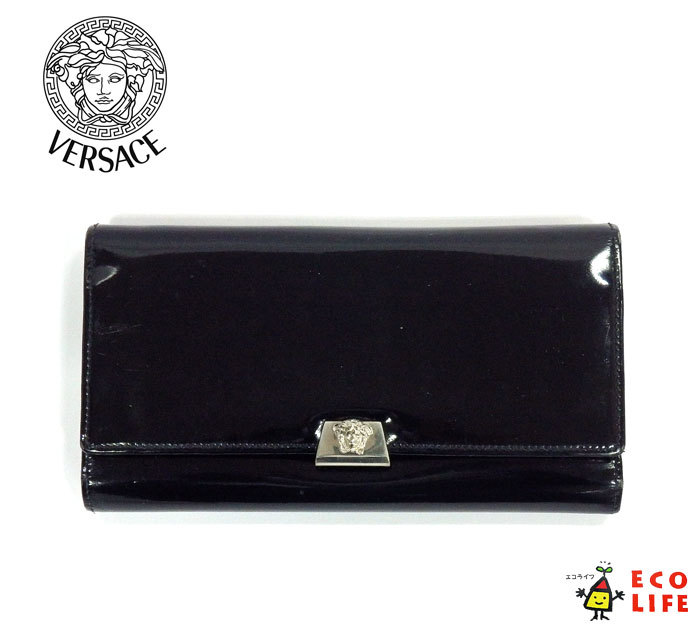 ▽GIANNIVERSACE ジャンニヴェルサーチ 三つ折り長財布 メデューサ 