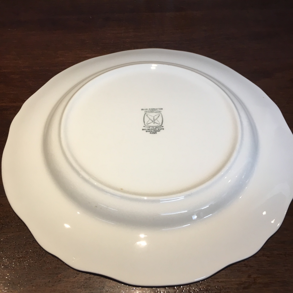 ブルーカーネーション 花柄 皿 プレート BLUE CARNATION IRONSTONE DISHWASHER SAFE OVEN