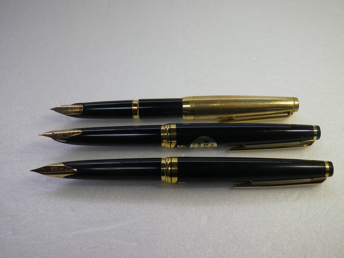 万年筆 パイロット Elite PILOT エリート 黒 金製ペン先 14K ショート