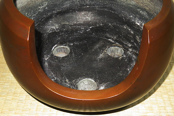 HOT，爆買い 茶道具　風炉　面取風炉　【古銅色　唐銅　大西風炉　】　重量感　安定感