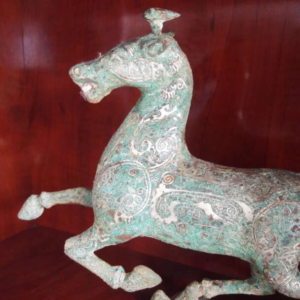 馬踏飛燕 置物 - 中国青銅器 : 青銅王朝 汗血馬 骨董品青銅器 風水