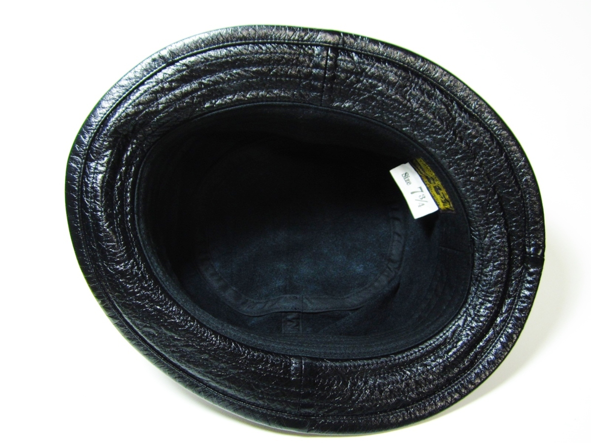 未使用 THE REAL McCOY'S LEATHER PORKPIE HAT ザ・リアルマッコイズ