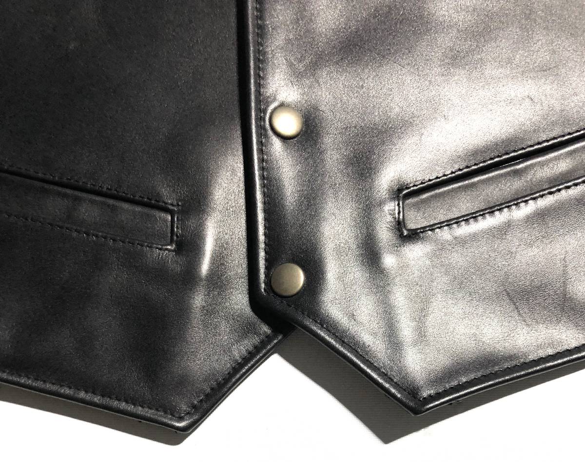極美品 名作 KADOYA カドヤ レザーベスト LL 牛革 K's LEATHER