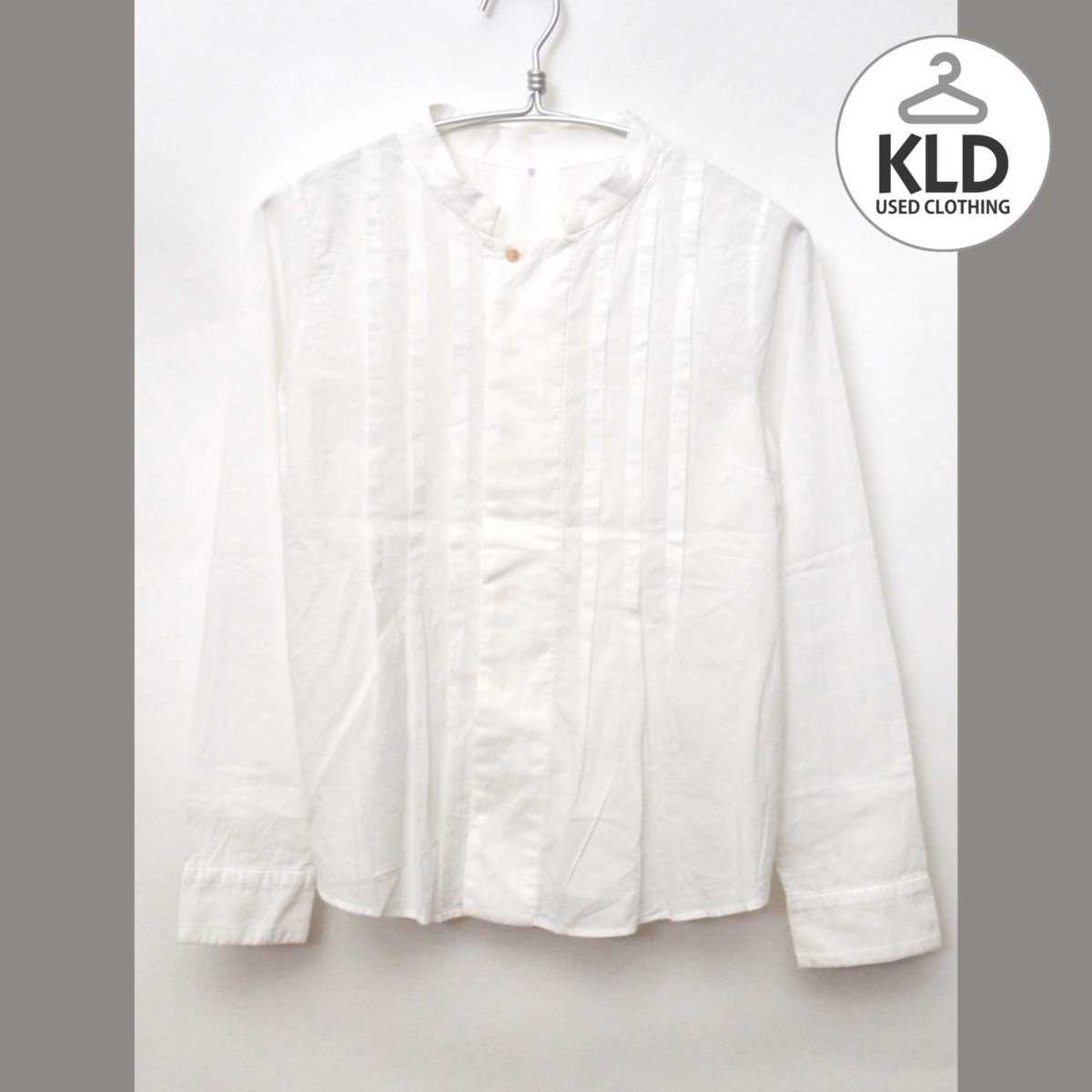 新作 パラスパレス pal'las palace スタンドカラー フロントプリーツシャツ/2/ホワイト 白 I162(シャツ、ブラウス)｜売買されたオークション情報、yahooの商品情報をアーカイブ公開 - オークファン 女性用