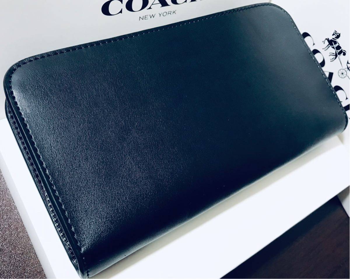 直売お買い得 ●コーチ 長財布 新品正規品●希少 レア コラボ 黒色 ブラックレザー COACH ミッキー 人気 男女兼用 財布 本物【YKK製】ラウンドファスナー