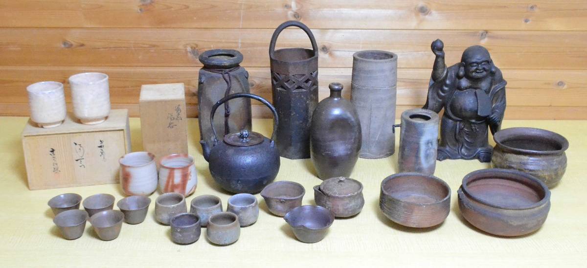 公式通販 侍桃山時代 古備前 三耳壺 「岡田宗叡」鑑定 識箱付 M5271円 