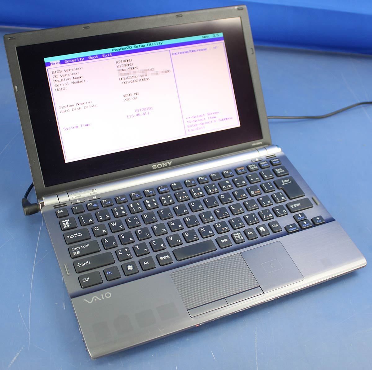 OS無し SONY VAIO VGN-Z90PS PCG-6X4N/Core 2 Duo P8600/メモリ4GB 
