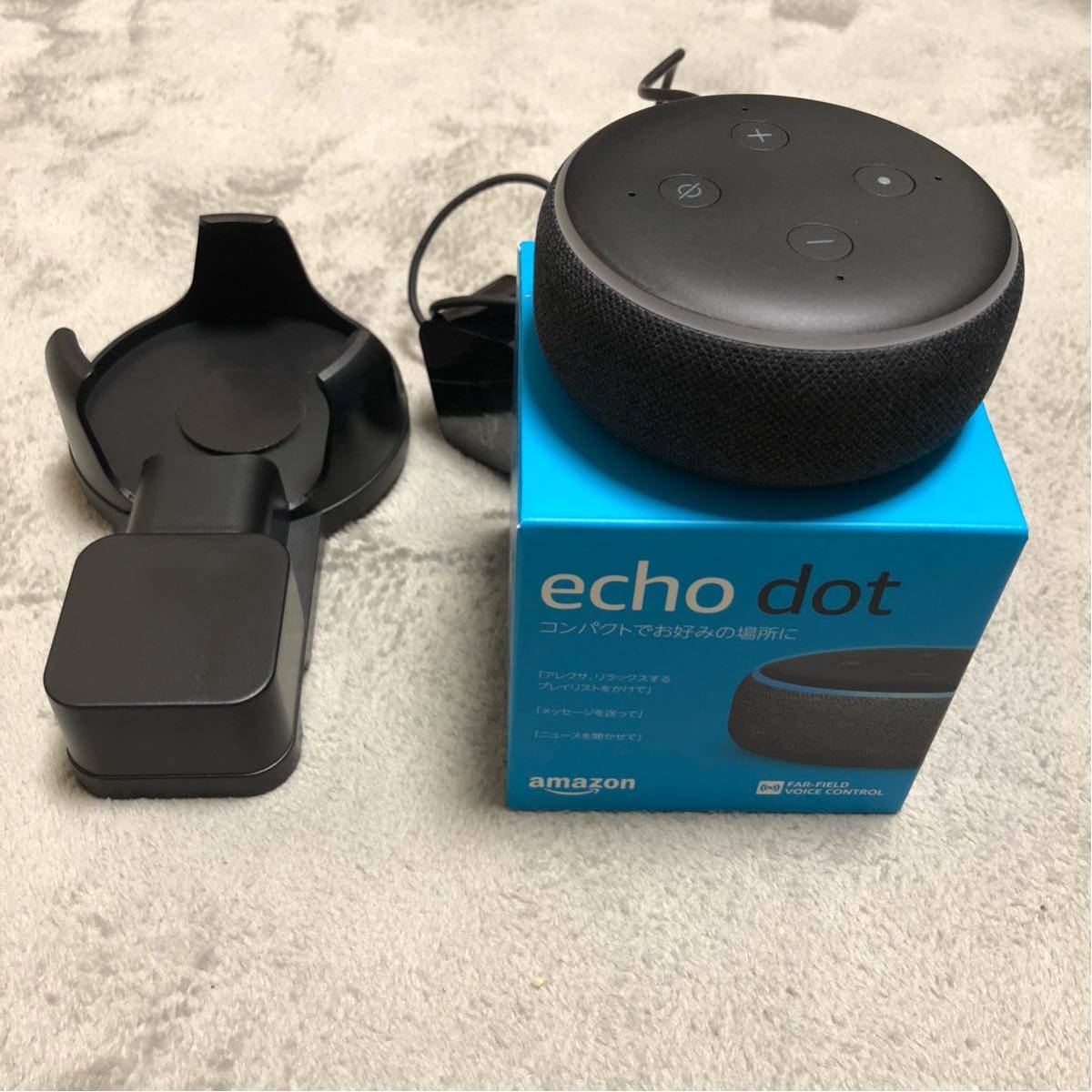 Echo Alexa : Dot 壁掛け dot 第3世代 限定ブランド日本 チャコール 