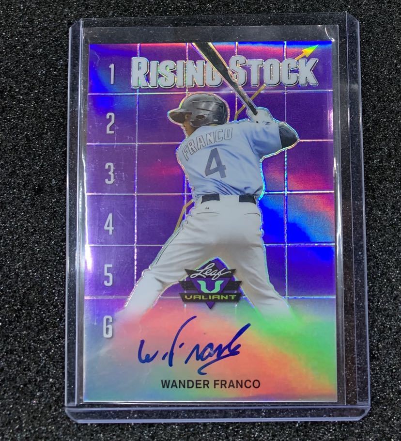 ★最新2018 Leaf Valiant Wander Franco Rays 15/15枚限定 Auto Purple Rising Stock