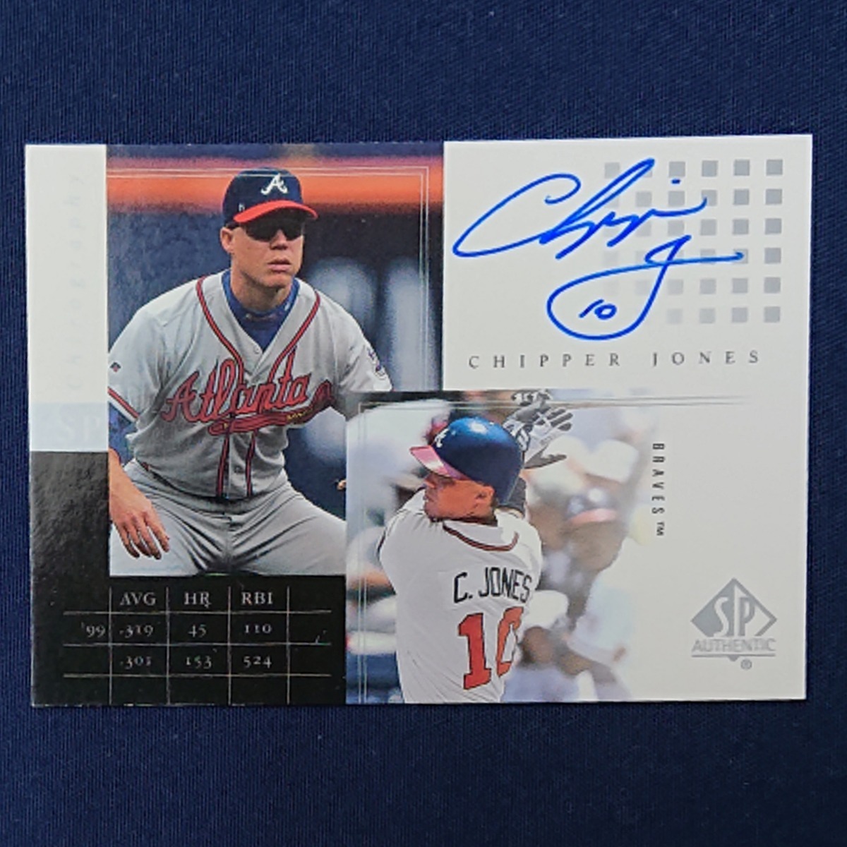 Chipper Jones SP Upper Deck Authentic Atlanta | 0 #45 Braves eBay 
