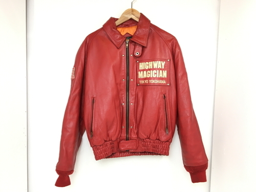 Yellow corn(イエローコーン) HIGH WAY MAGICIAN バイクウエア レザージャケット Mサイズ 赤 117-180907-MT-01-MIN