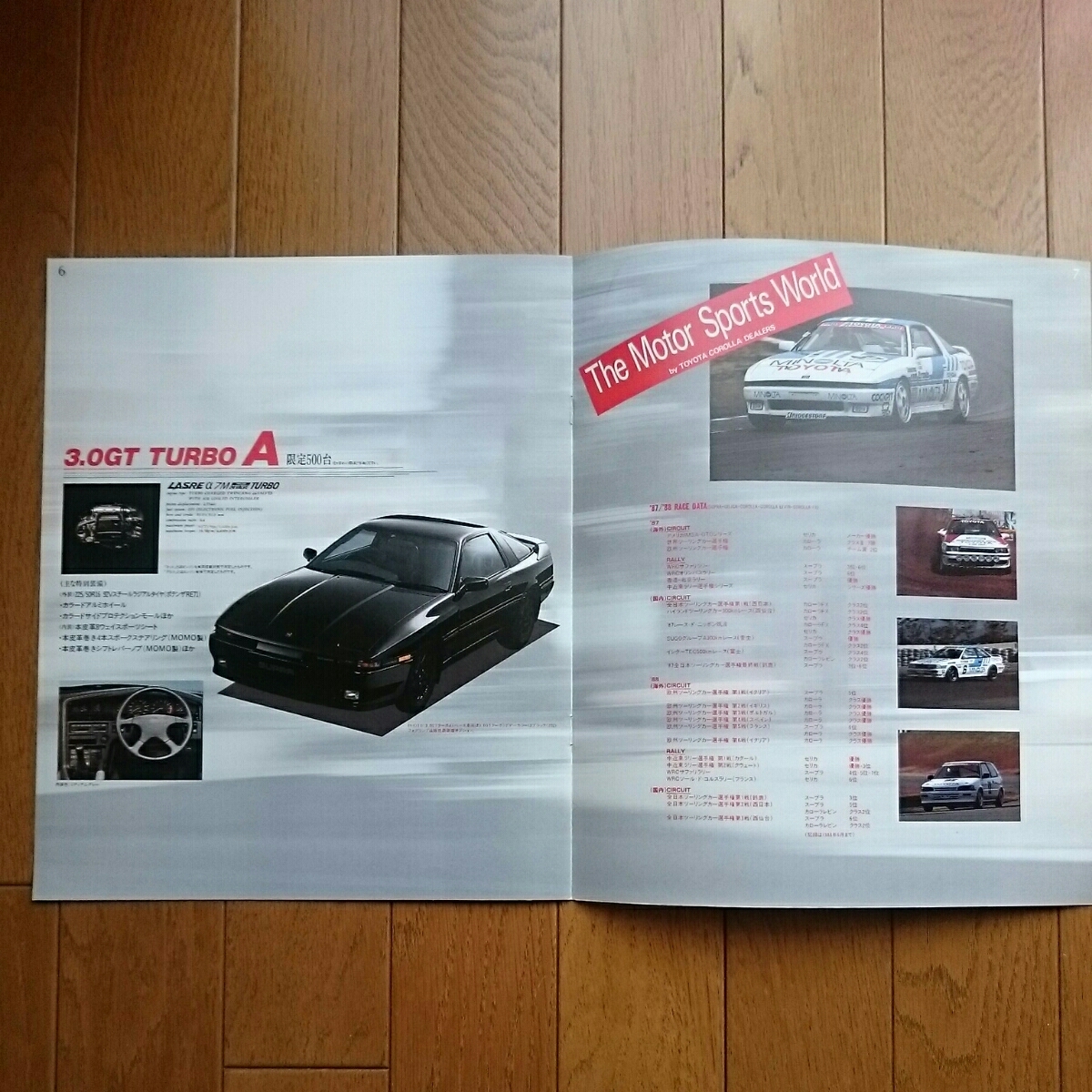 ⑤限定車・昭和63年8月・印無折れ有・70・スープラ・ターボA 入・DEBUT