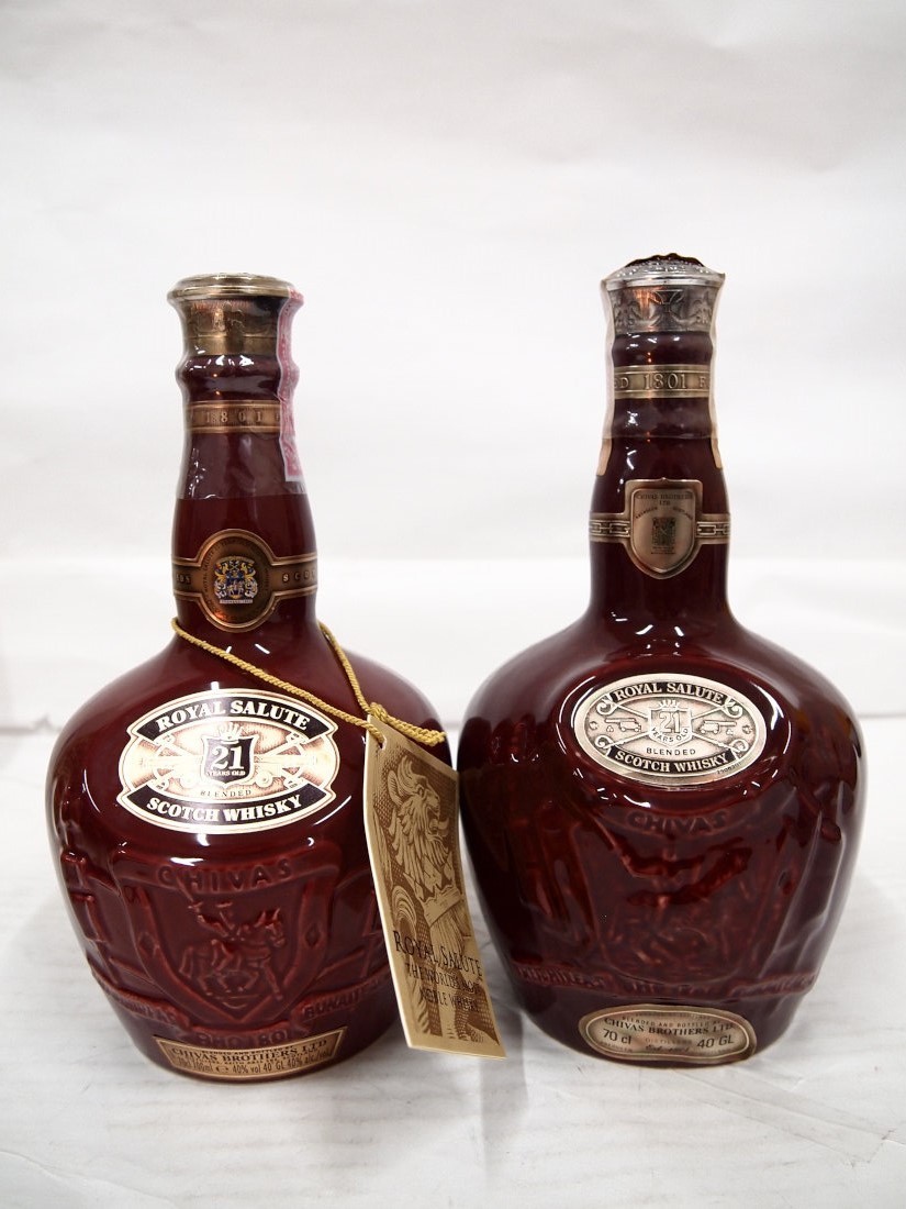 ☆ROYAL SALUTE 21年/ロイヤルサルート 21年 2本セット 1309g/1364g