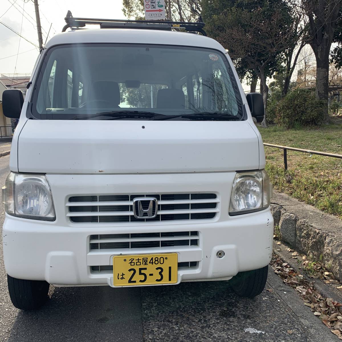 1円スタート　【売り切り】　アクティ　5MT　/　車検31/10まで　/　ETC　ルーフキャリア付き　/　