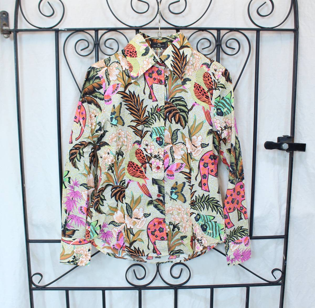 ETRO PATTERNED ALL OVER LONG SLEEVE SHIRT MADE IN ITALY/エトロ総柄長袖シャツ