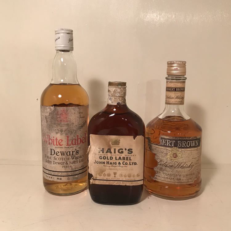 【SALE，HOT】 未開栓 古酒 スコッチ ウイスキー &times;3本 Dewar's White Label 760ml / HAIG'S GOLD LABEL ml / ROBERT BROWN 760ml(スコッチ)｜売買されたオークション情報、yahooの商品情報をアーカイブ公開 - オークフ スコッチ