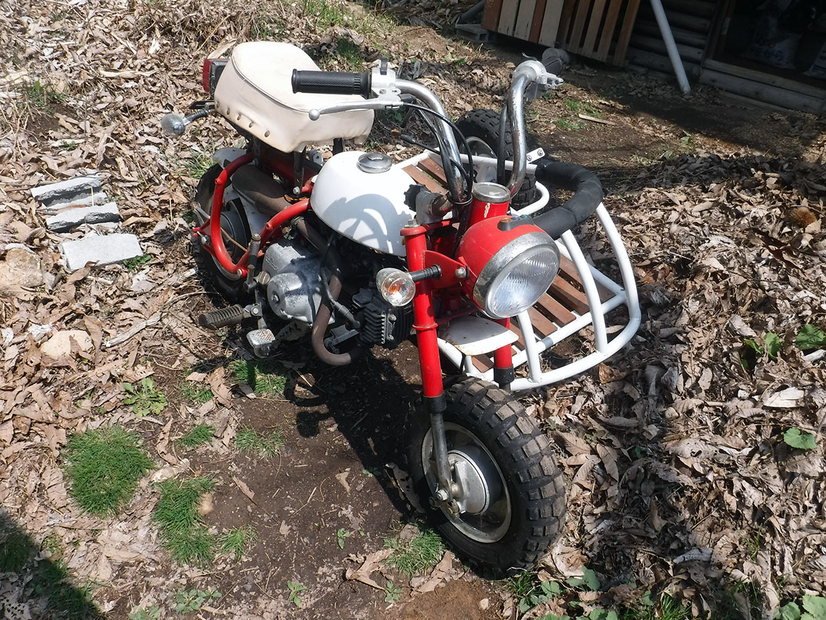 不動車 ミニカー登録 3輪 中華モンキー トライク 50cc 側車 サイドカー 