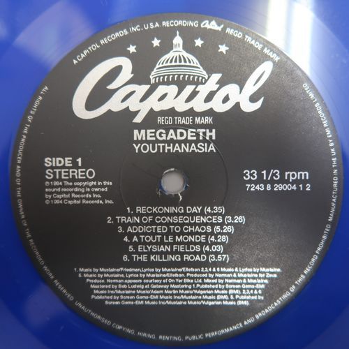 13003991;【UKori/1000枚限定カラーレコード】MEGADETH / YOUTHANASIA