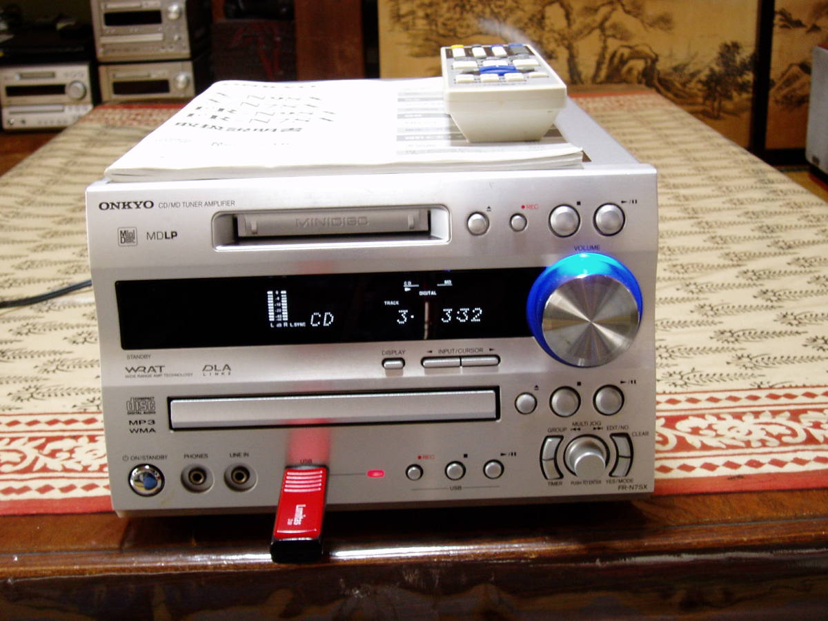 ONKYO FR-N7SX USB 美品・動作品ONKYO CD⁄MDチューナーアンプ 
